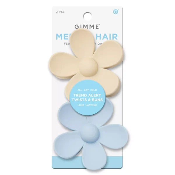 Gimme Beauty Medium Hair Flower Claw Clips - 2pc
