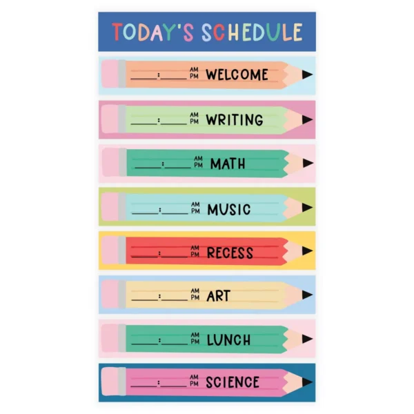 Pippi Post Class Schedule Bulletin Board Kit