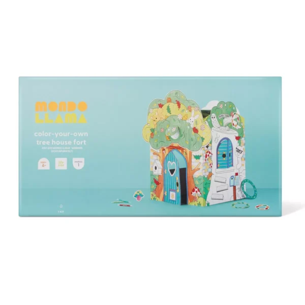 Color-Your-Own Tree House Fort - Mondo Llama™